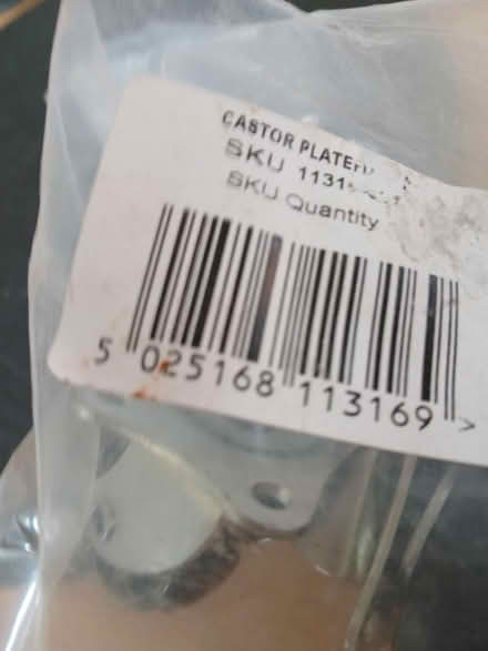 Photo of free Set of 6 casters (Poole, Waterloo estate, BH17) #2