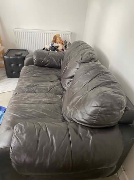 Photo of free Leather settee (Greenhill, sheffield) #2