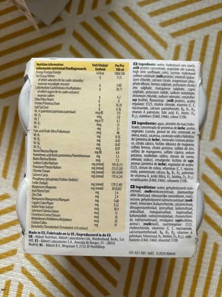 Photo of free Ensure medical vitamin drink (AL10 0HS) #1