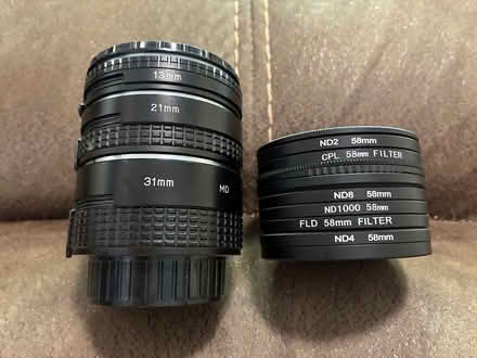 Photo of free MD Extension Tubes & 58mm Filters (Redditch, B98) #1