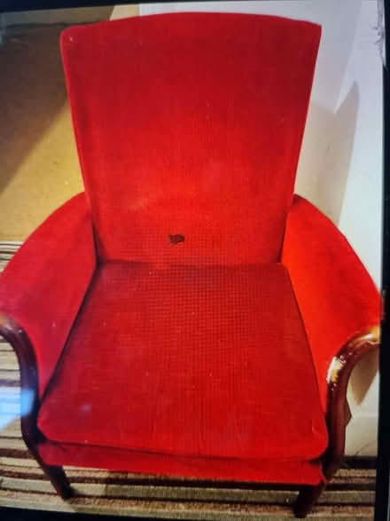 Photo of free 2 seater Parker Knoll dark red sofa and chair (Hanover BN2) #1