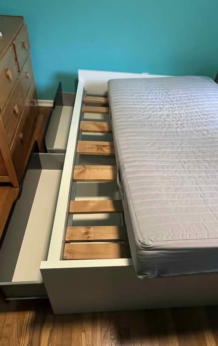 Photo of free Ikea bed and wooden dresser (Burlington- L7P1T4) #2