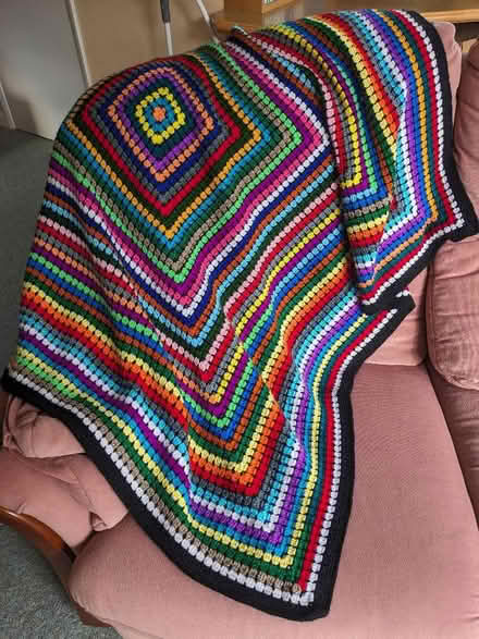 Photo of free Crocheted Lap/Kid's Blanket Approx 4ft x 4ft (Ditchling Common BN6) #1