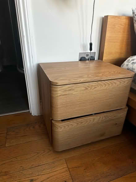 Photo of free 2x Oak Wood Style Bedside Tables (Shacklewell E8) #1
