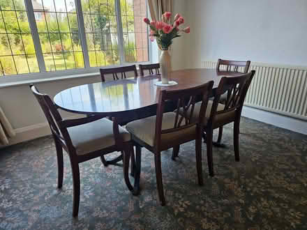 Photo of free Solid wood table & 6 chairs (Mansfield NG18) #2
