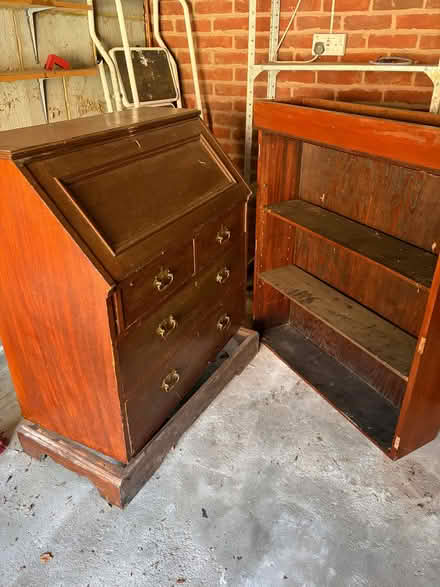 Photo of free Vintage solid wood bureau (up cycling project) (Barming Heath ME16) #1