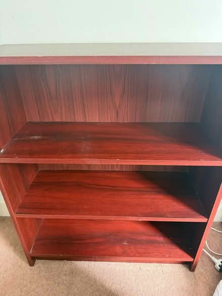 Photo of free Tall wood shelves (Sw14 7dh) #1