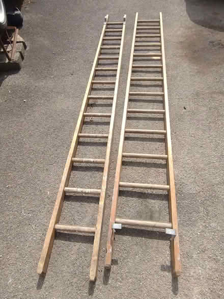 Photo of free 2 section wooden ladder (Weston BA1) #4