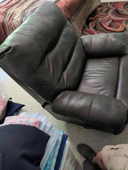 Photo of free Brown Leather Recliner (Wake Forest by New Light Road) #2