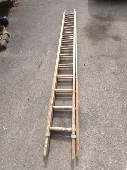 Photo of free 2 section wooden ladder (Weston BA1) #1