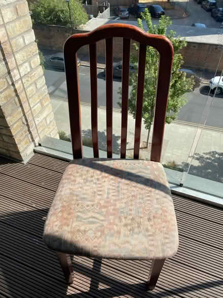 Photo of free 3 Mahogany coloured dining chairs (Upton Park E13) #1