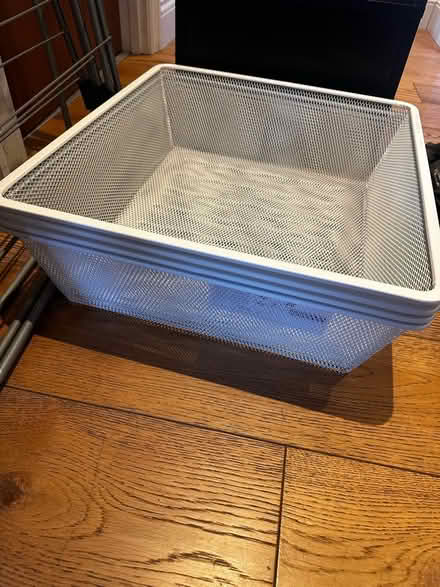 Photo of free 4x IKEA White Wire Storage Baskets (Shacklewell E8) #3