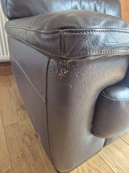 Photo of free Brown leather chair (Pellon HX2) #3