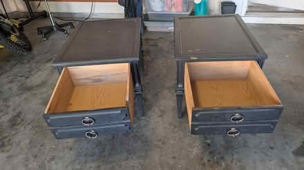 Photo of free Two wood side tables (Durham, South falls lake area) #1