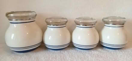 Photo of free IKEA Enamel kitchen canisters (Buxworth SK23) #1