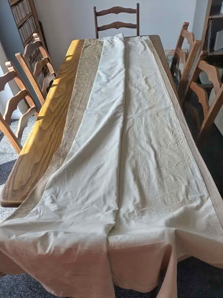 Photo of free Curtains gold patterned (North Bersted PO22) #1