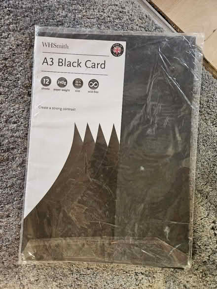 Photo of free A3 Black card (Riddlesdown CR8) #1
