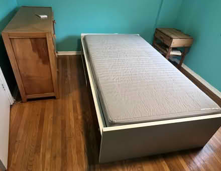 Photo of free Ikea bed and wooden dresser (Burlington- L7P1T4) #1
