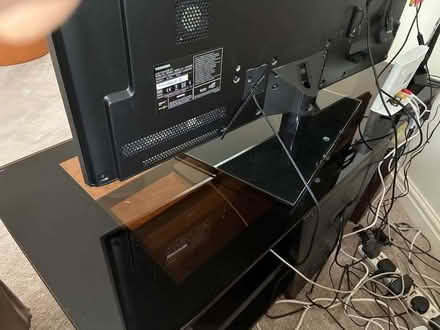 Photo of free Dark wood and glass TV unit (Wilson DE73) #3