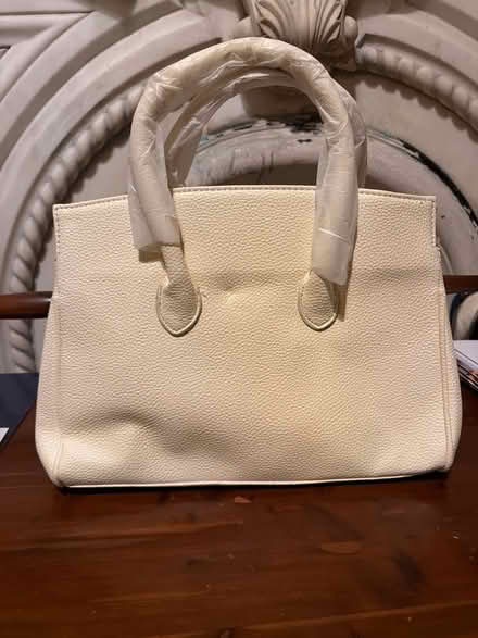 Photo of free Cream colored Structured Handbag (Stuyvesant Heights) #2
