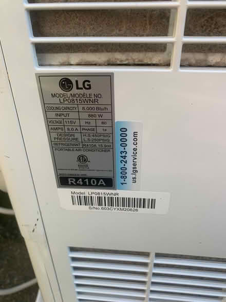 Photo of free LG 8800 btu room AC (East watertown) #2