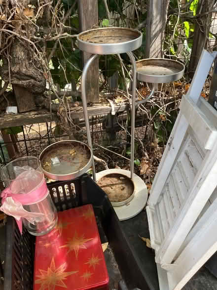 Photo of free folding side table planter stand (133 Martens Blvd, San Rafael) #1
