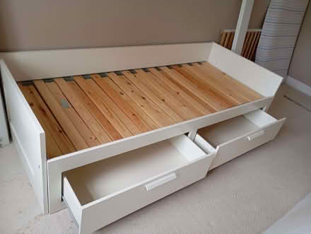 Photo of free IKEA single bed extends to double with storage (Saltney CH4) #1