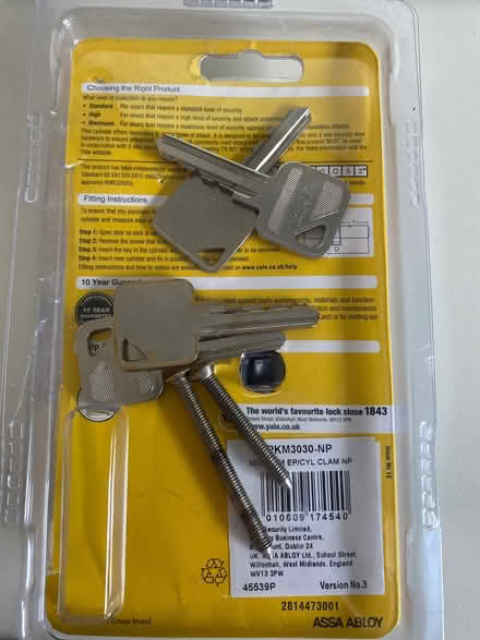 Photo of free Cylinder lock used (Alstone GL50) #2