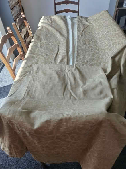 Photo of free Curtains gold patterned (North Bersted PO22) #3