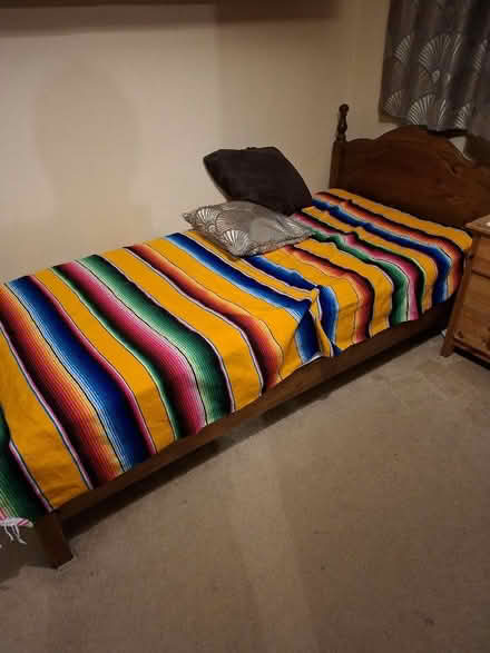 Photo of free Wood frame single bed. (Ruislip HA4) #1