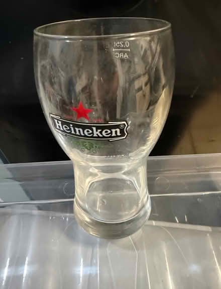 Photo of free Half pint Heniken glass (Westbury Wilts BA13) #1