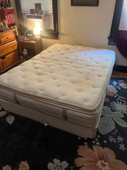 Photo of free Queen sized mattress and box spring (1288 Vinton Ave.) #1