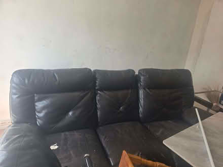 Photo of free 3 seater black sofa x 2pcs (Foots Cray DA14) #2