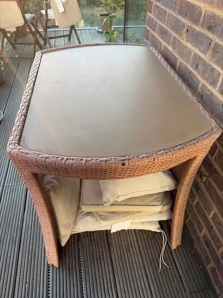 Photo of free Compact Garden Table with Glass Top (Kidbrooke SE3) #2