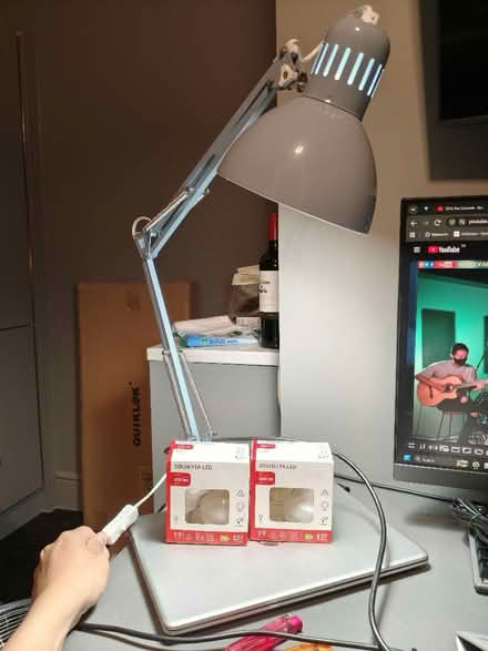 Photo of free Table lamp with clamp, spare bulbs (Clifton BS8) #1