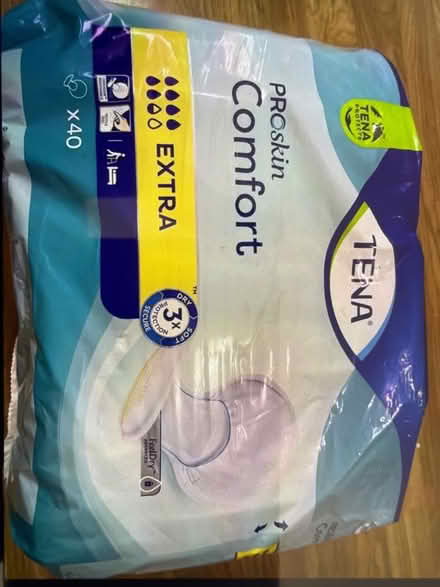 Photo of free TENA Comfort - 2 unopened pad packs (UB7, West Drayton, Hillingdon) #2