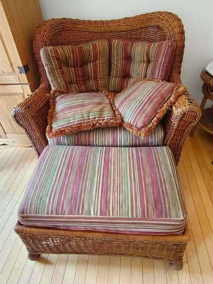 Photo of free Arm chair and ottoman (Stopshop Somerset) #1