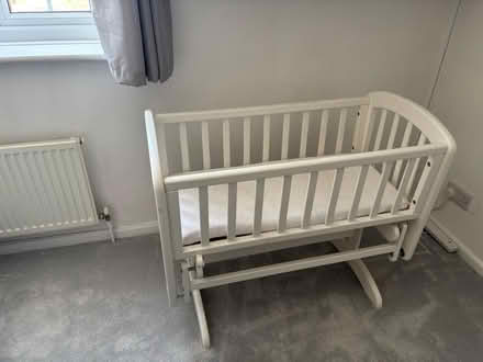 Photo of free John Lewis White rocking cot (Letchworth SG6) #2