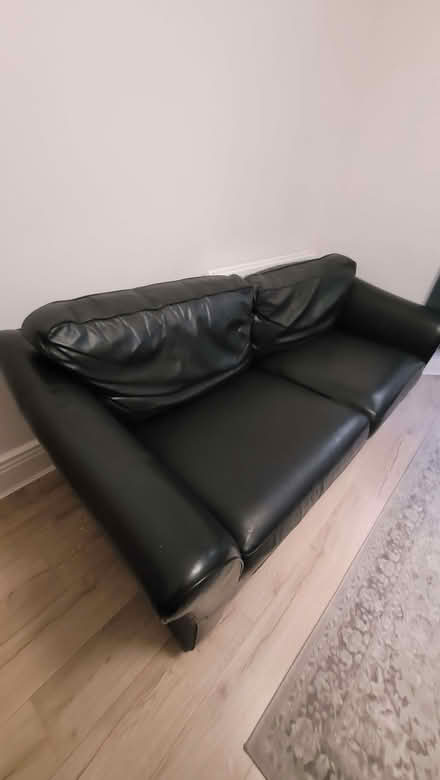 Photo of free Black leather sofa (Nether Edge S7) #3