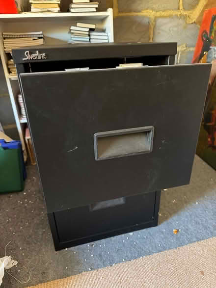 Photo of free 2 drawer metal black filing cabinet (CT4) #1