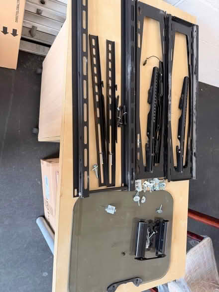 Photo of free TV wall brackets and shelf (Rowington Green B94) #1