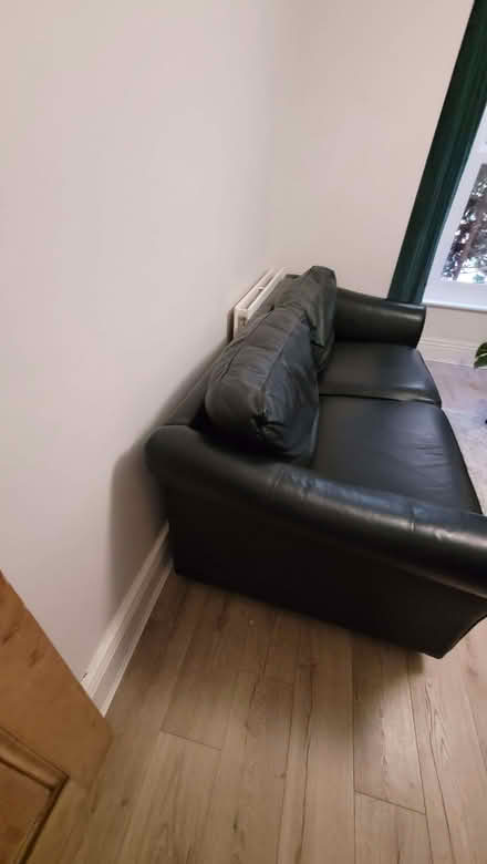 Photo of free Black leather sofa (Nether Edge S7) #4