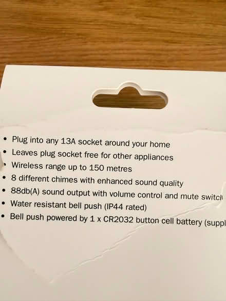 Photo of free Plug in door chime (Newlyn TR18) #3