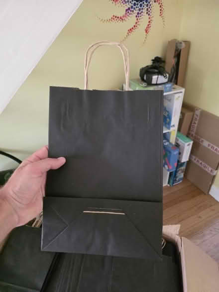Photo of free 280 medium sized black paper bags (Clanfield) #2