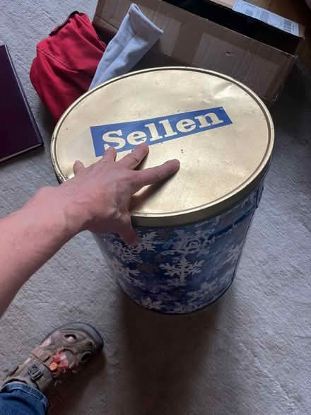 Photo of free Large decorative tin (Green Lake) #2