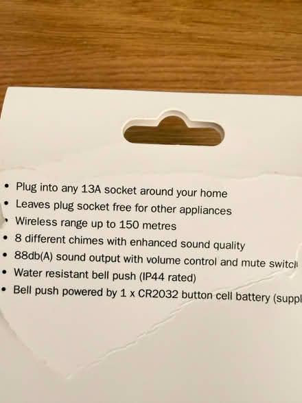 Photo of free Plug door chime (TR18 5DQ) #3