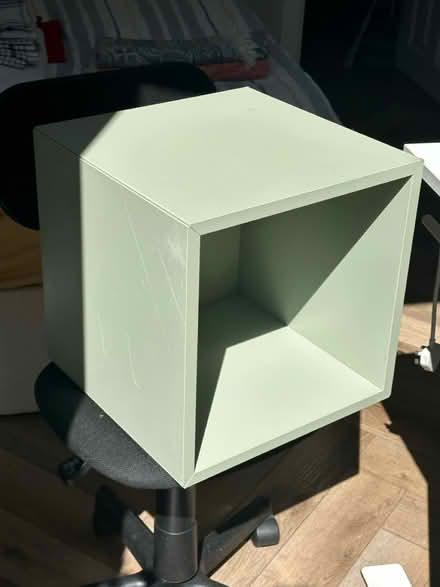 Photo of free Black office chair / green Ikea box (Sydenham) #4