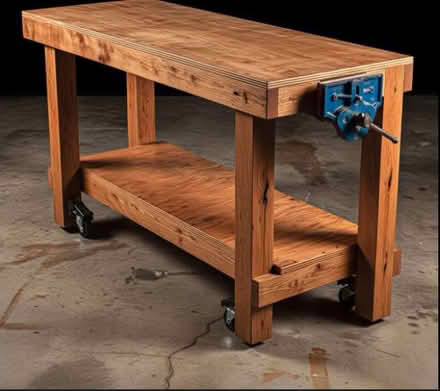 Photo of heavy duty work bench (station) medium size i.e 1.2m length (Moseley B13) #2
