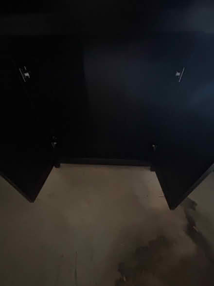 Photo of free Black wood bookcase w/storage below (Basking Ridge, NJ) #2