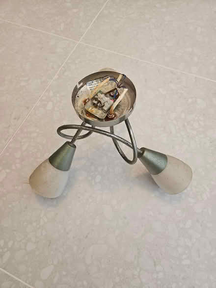 Photo of free Ceiling spotlight (glass & grey) (Tooting Bec SW17) #2